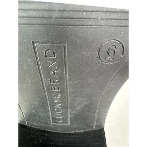 Lucky Brand Women's 6 Sebita Leather Ankle Strap Zip Bootie Black New/Sample - Picture 4 of 15